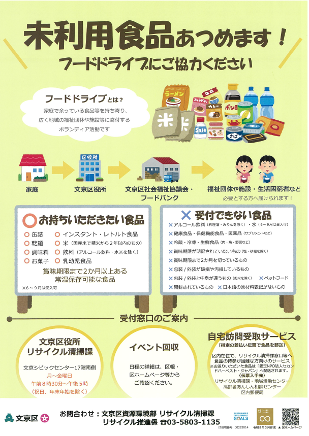 フードドライブチラシ表