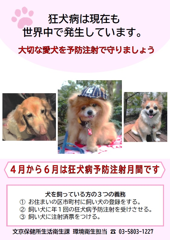 狂犬病予防ポスター