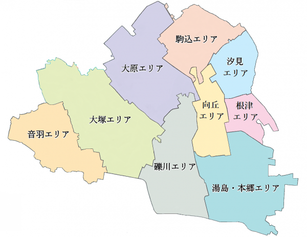 文京区町会・自治会エリア図