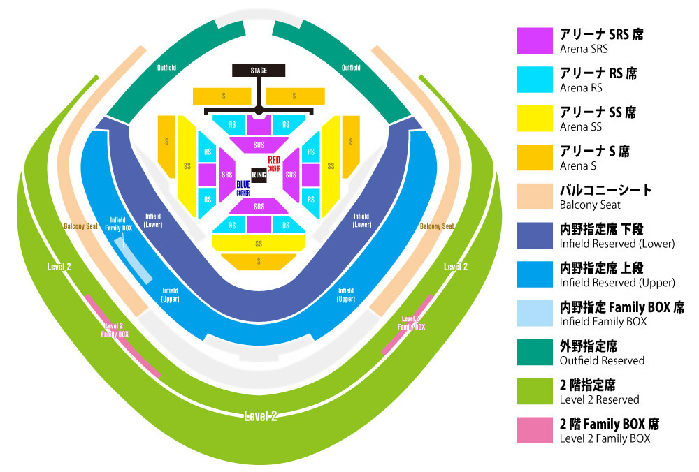 東京ドームの会場図