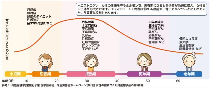 女性のライフステージと健康