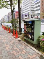 ラッピング後の配電用地上機器（遠写）