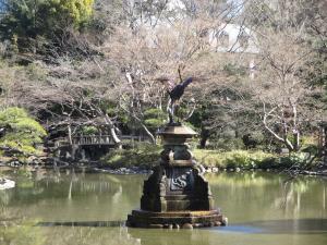 鶴の噴水