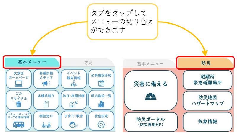 基本メニュー